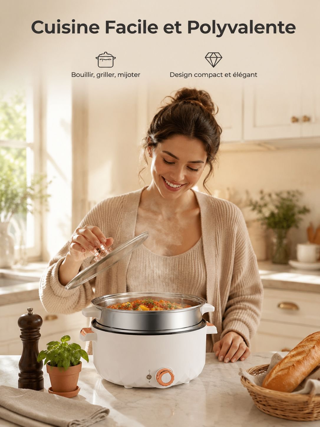 Cuisinière électrique multifonctionnelle