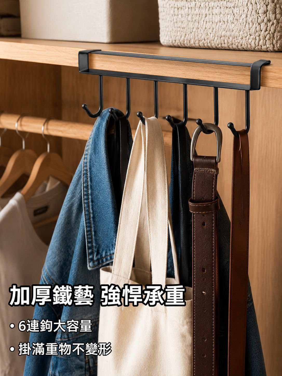 衣櫃鐵藝收納掛鉤