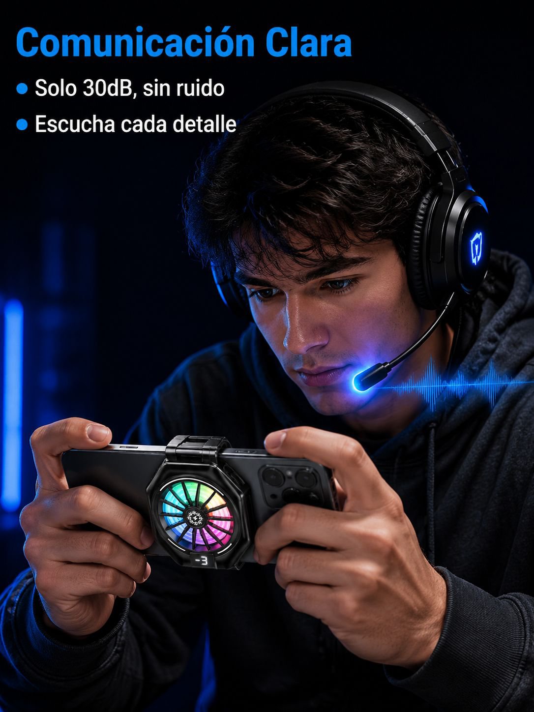 Enfriador de teléfono fácil de instalar con pantalla digital