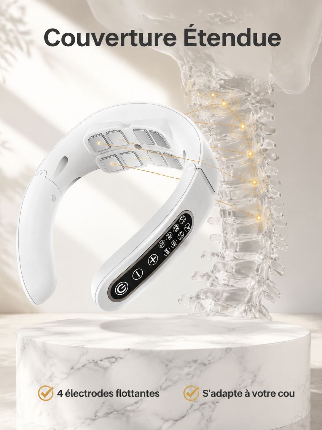 Fonctionnement du masseur de cou portable Home Smart