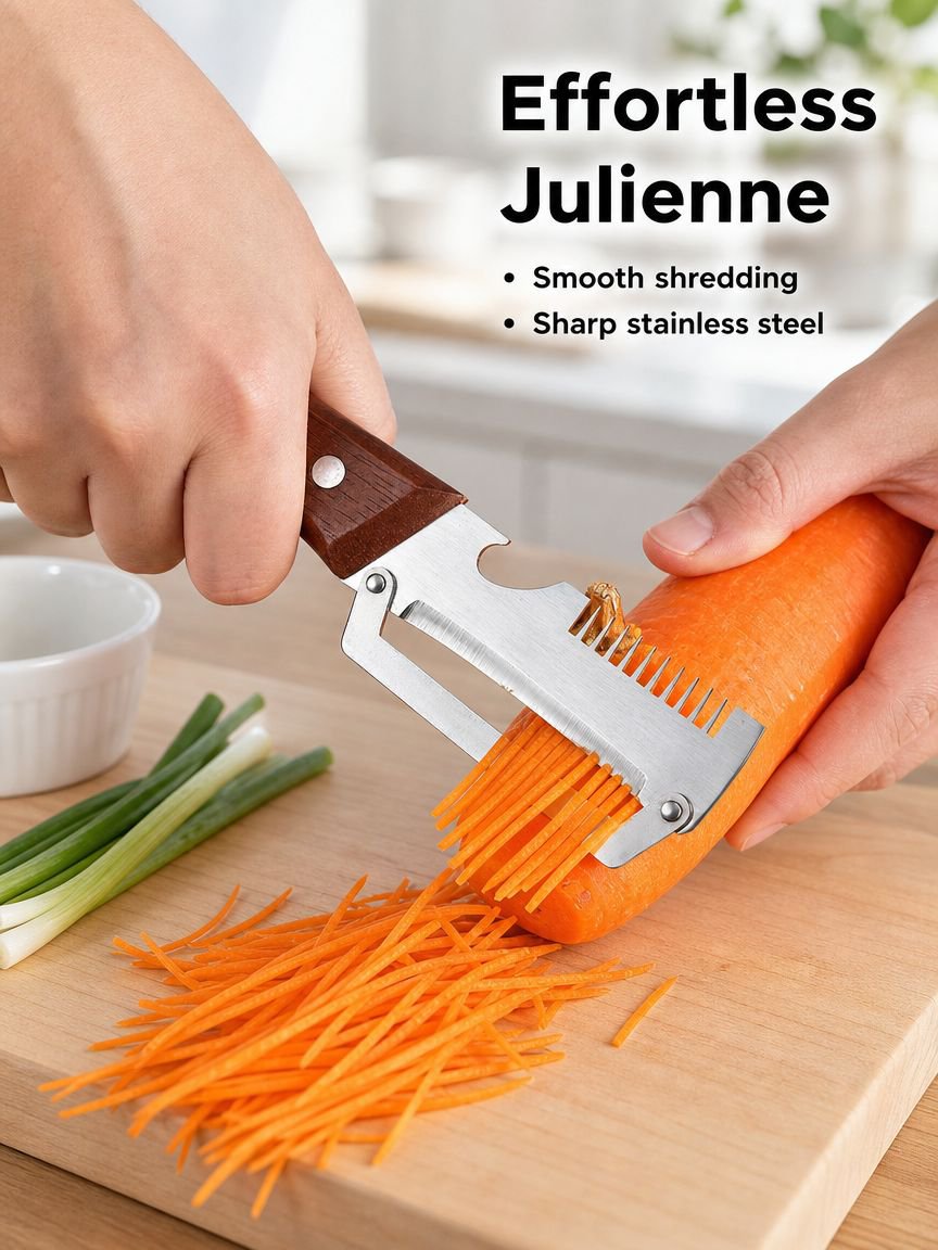 Household Multifunctional Peeler and Green Onion Cutter with Bottle Opener