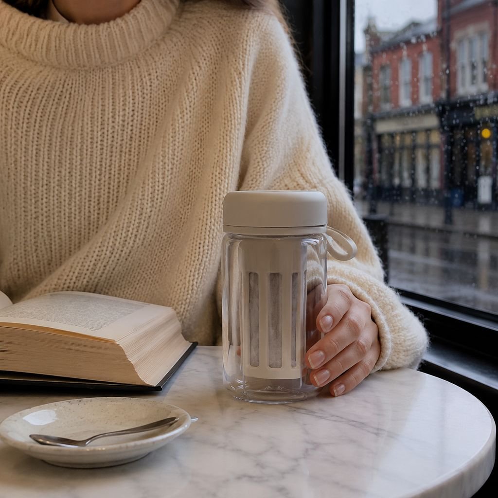 Spill proof travel mug with secure closure