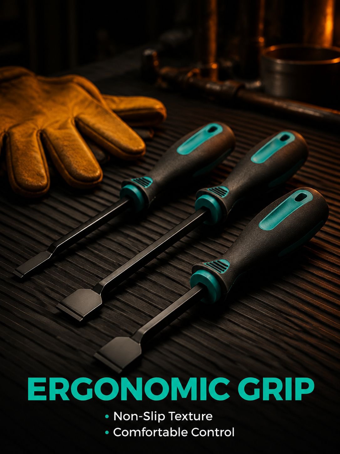 Multifunctional 3-Piece Car Repair Scraper and Cylinder Spatula Set