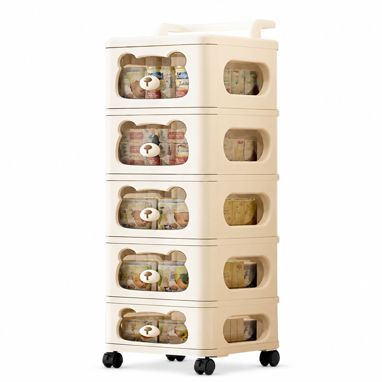 Mehrschichtiges Lagerregal Multifunktions-Haushaltslagerschrank Wohnzimmer Kinderspielzeugschrank Ba