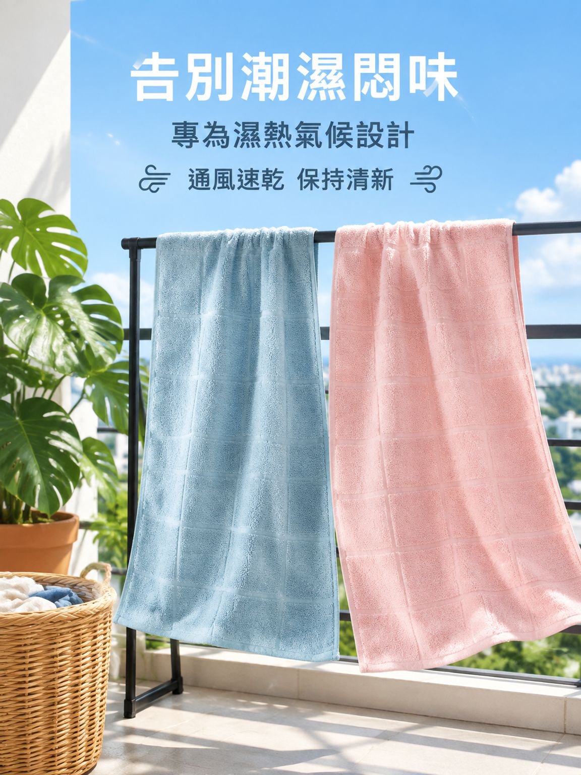 純棉加厚浴巾