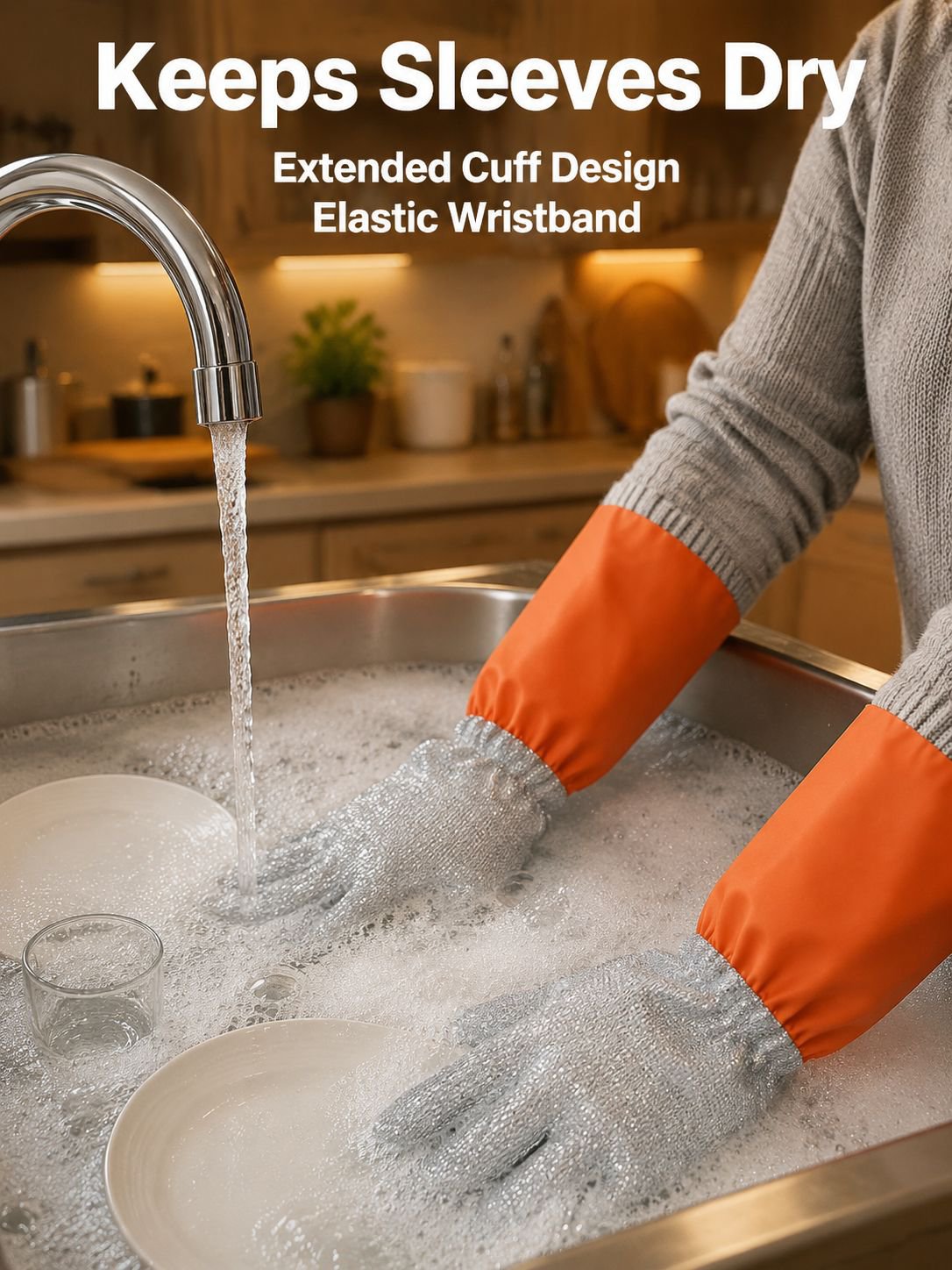 Waterproof Heat-Resistant Extended Steel Mesh Gloves