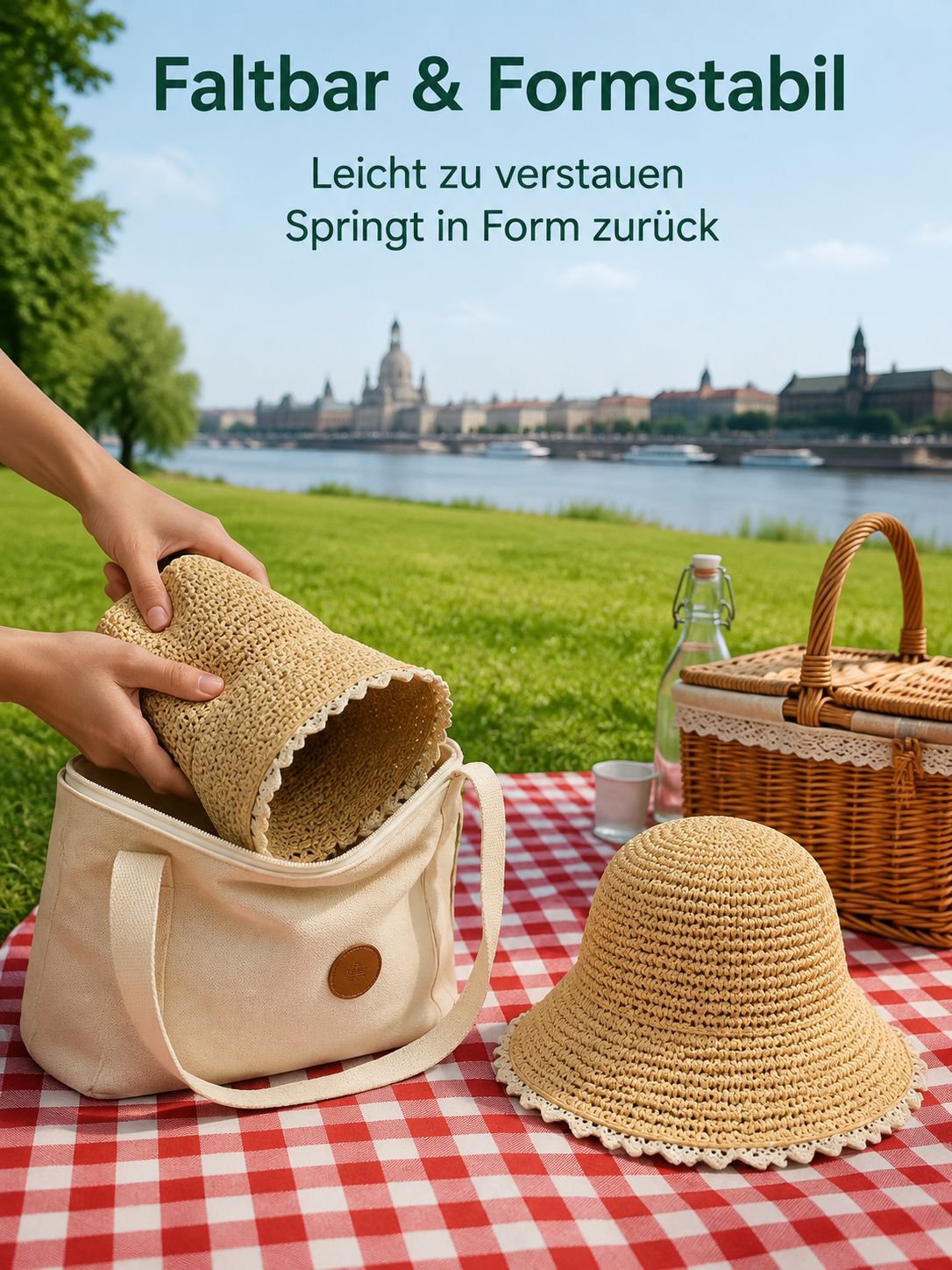 Sommerlicher Strohhut für Damen im koreanischen Stil