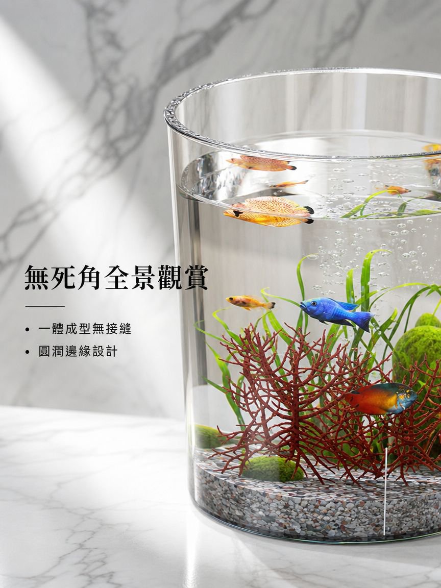 圓形生態魚缸