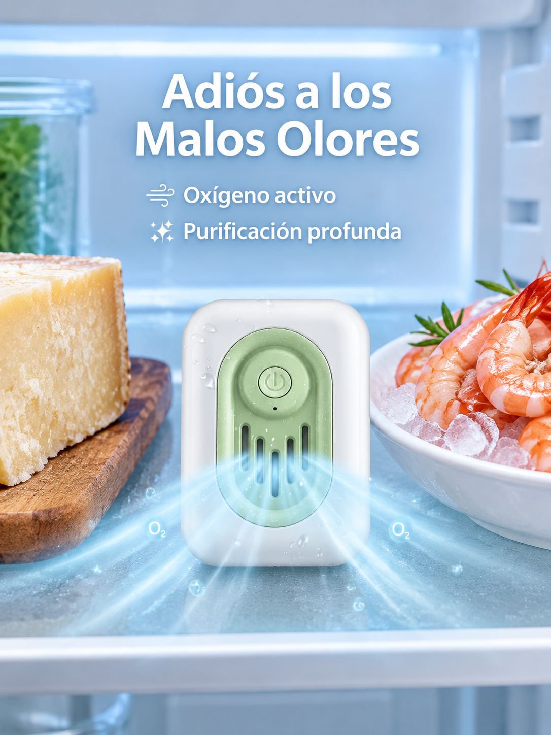 Household refrigerator deodorizer and sterilizer