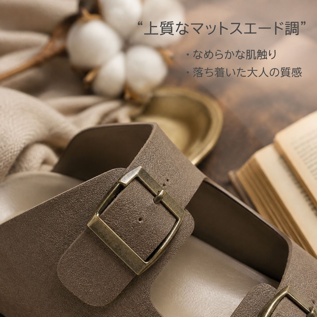 フル装備ベルトバックルレトロ女性用厚底滑り止めサンダル