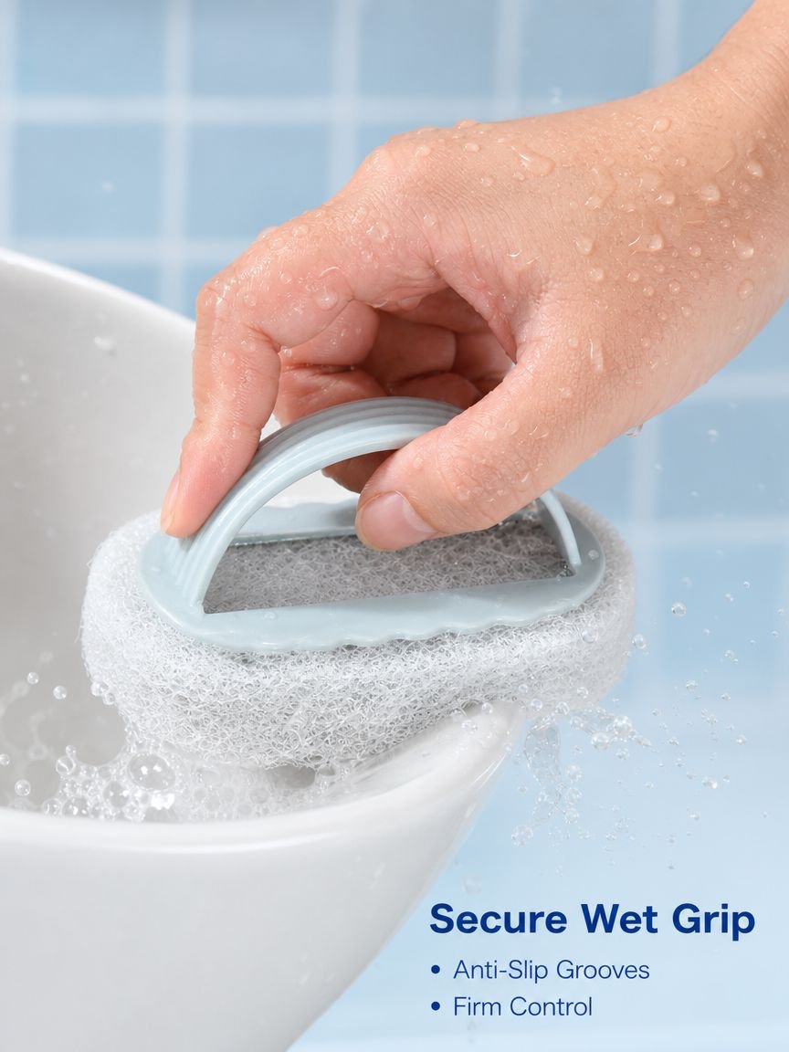 Sponge brush with handle