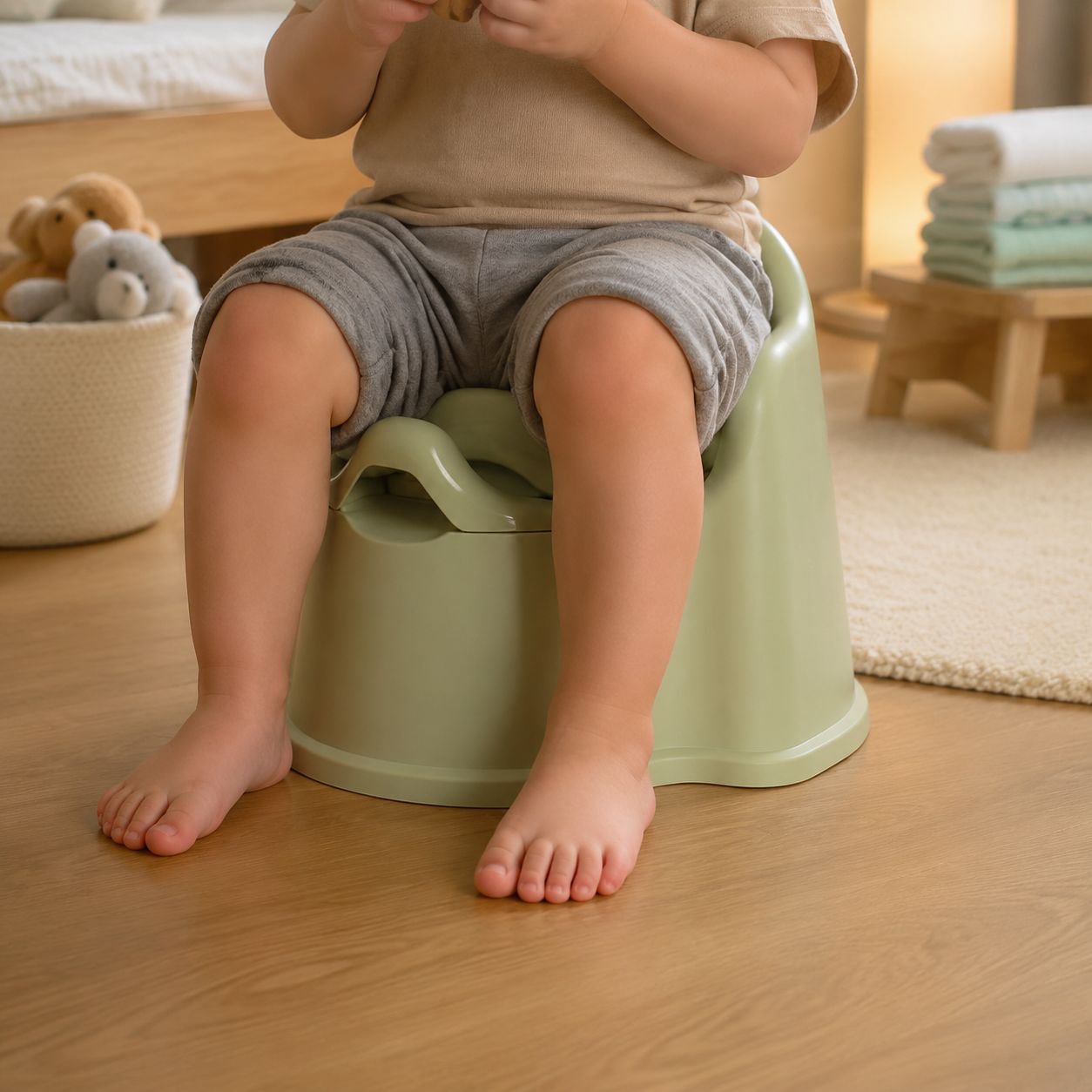 Portable Toddler Potty Chair with Comfortable Backrest, Easy to Clean