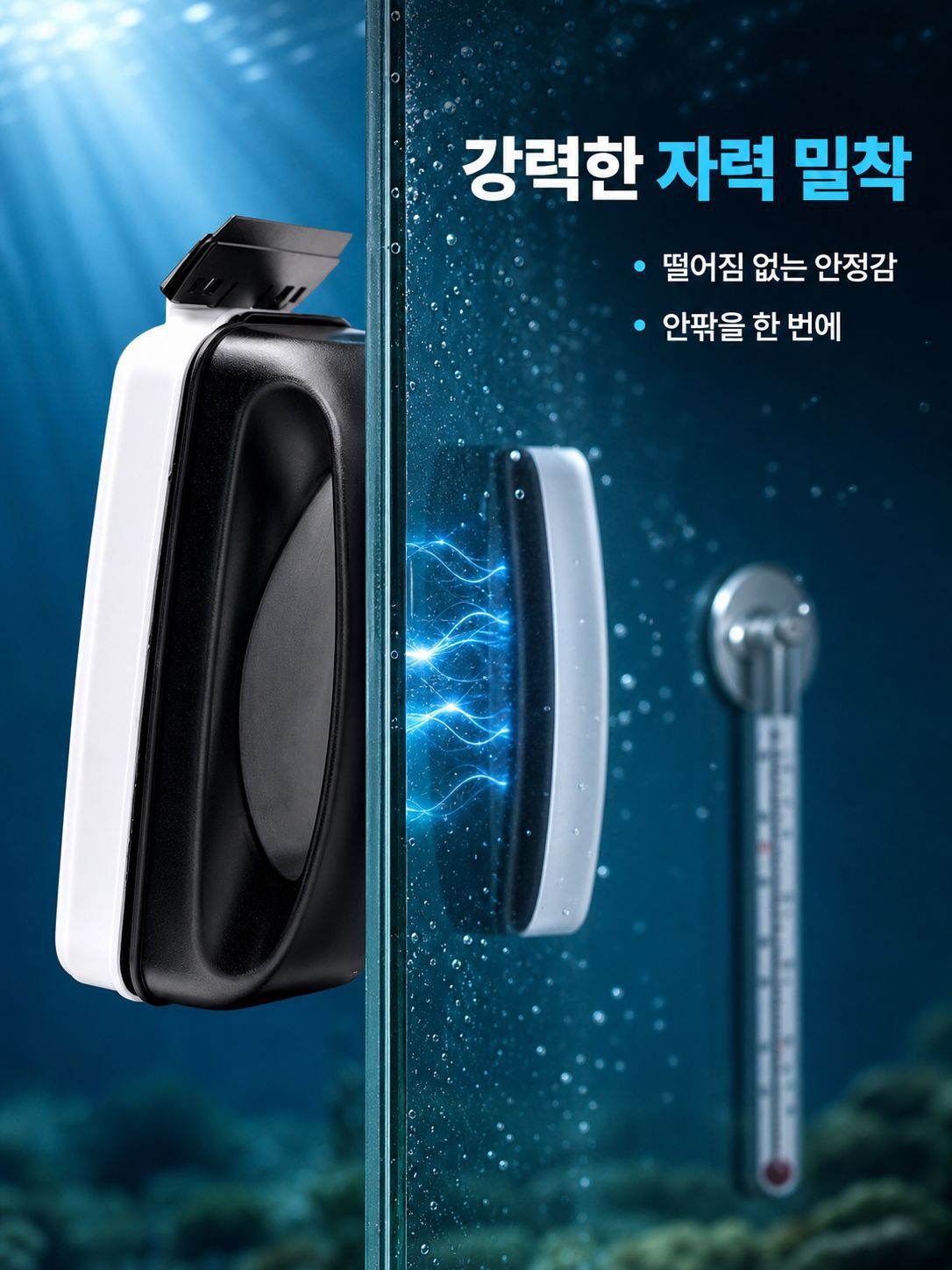 어항 스크레이퍼 자석 브러시 청소 도구 유리 지우개 이끼 제거 칼