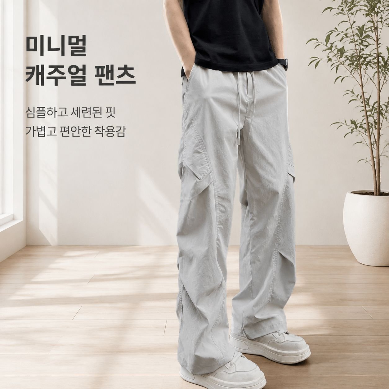 남성용 경량 속건성 캐주얼 바지