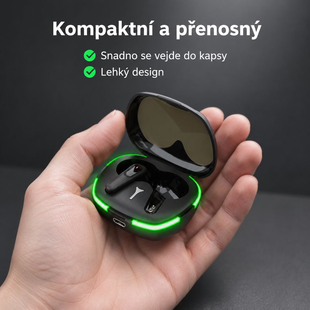 Bezdrátová TWS herní sluchátka do uší s potlačením hluku Bluetooth