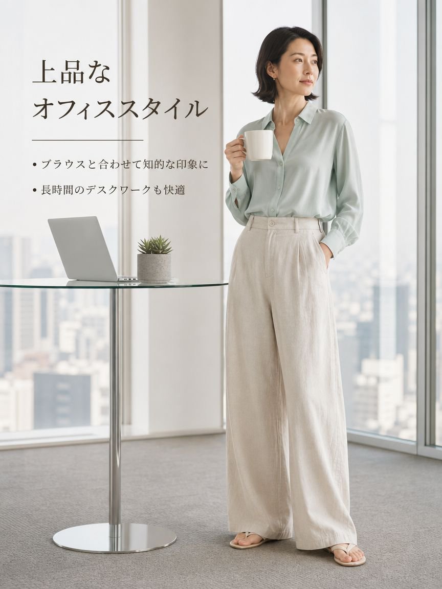 夏ファッションにおすすめのルーズパンツスタイル