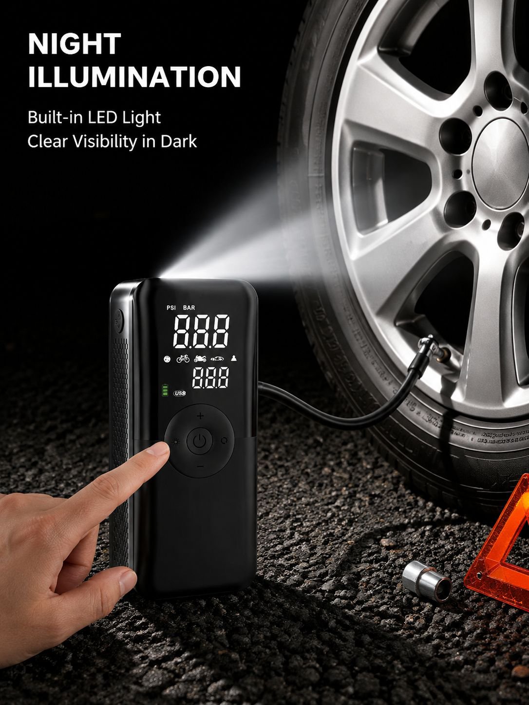 Car tire air pump for safe and reliable travel