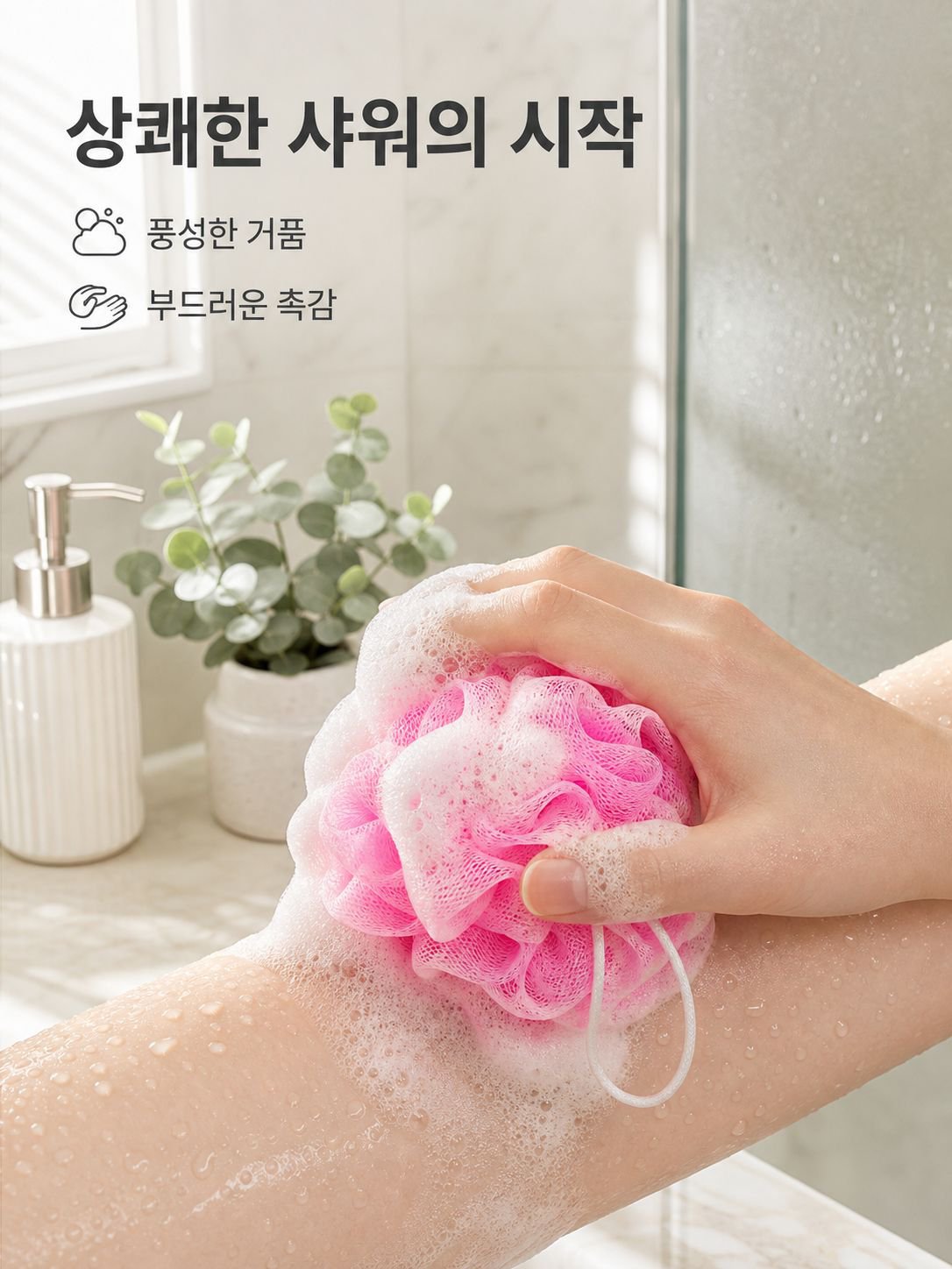 20g 단색 및 혼색 PE 바스 플라워 샤워볼 샤워볼 때 때밀이 거품이 빨리 일어나 피부에 무해함