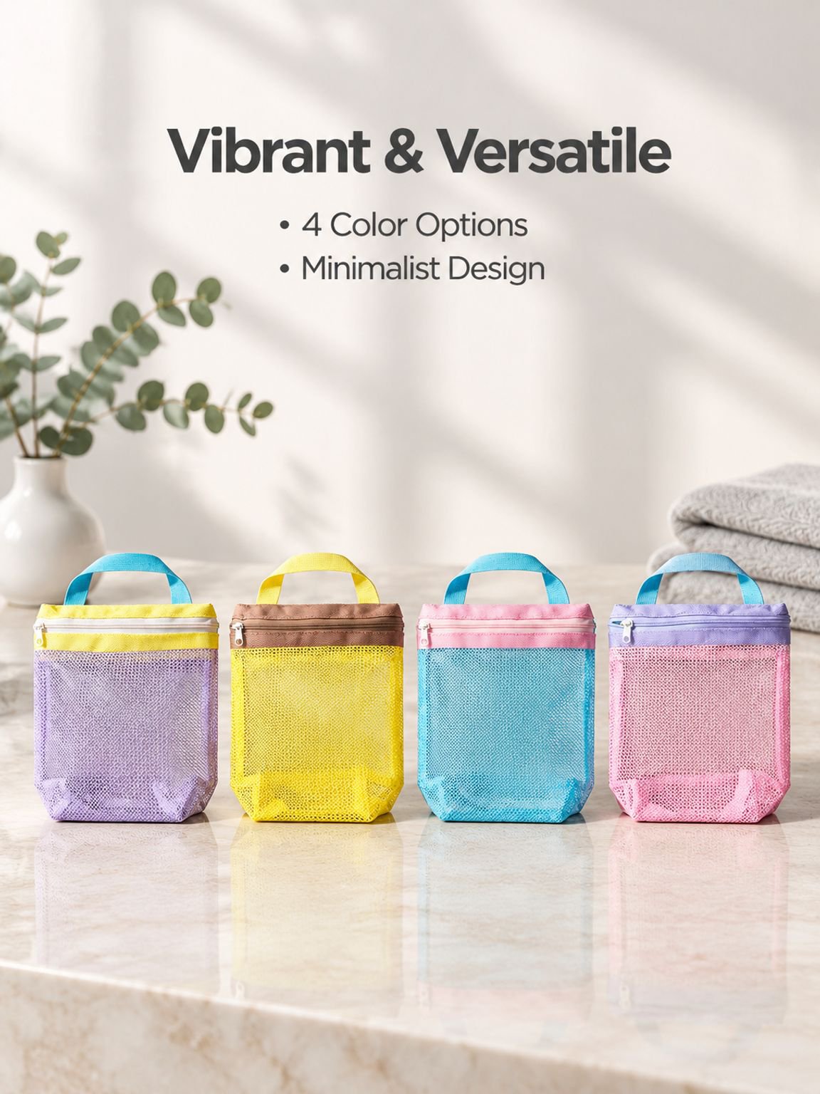 Portable Waterproof Mesh Toiletry Bag