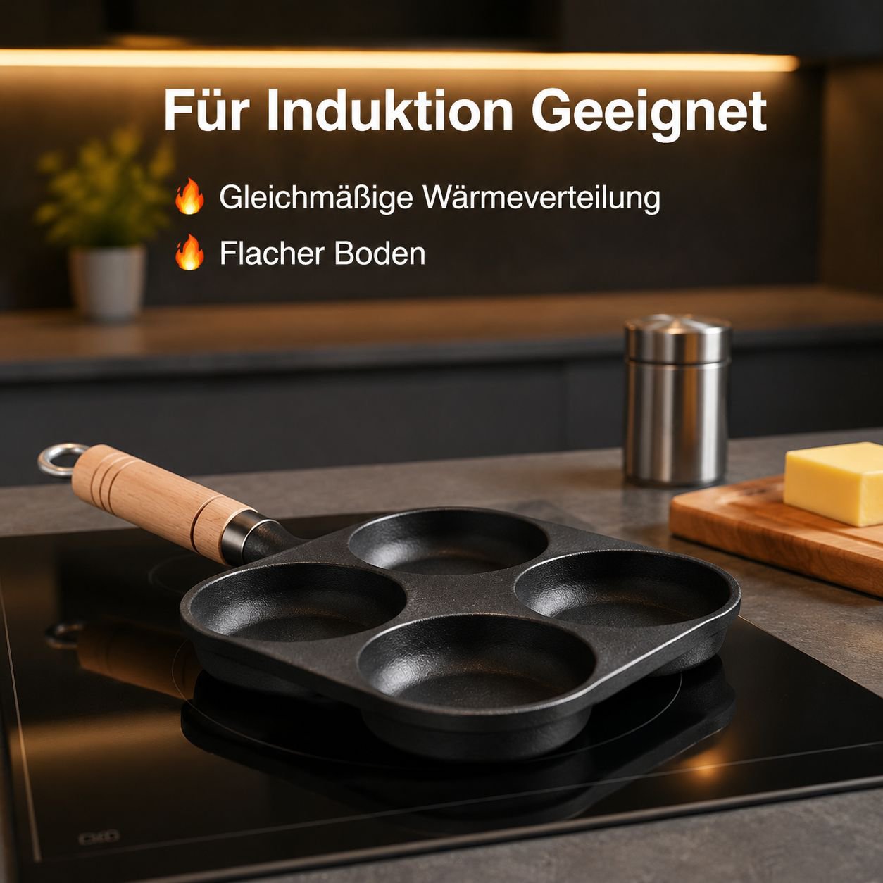 Verdickte Bratpfanne für Frühstückseier/Burger