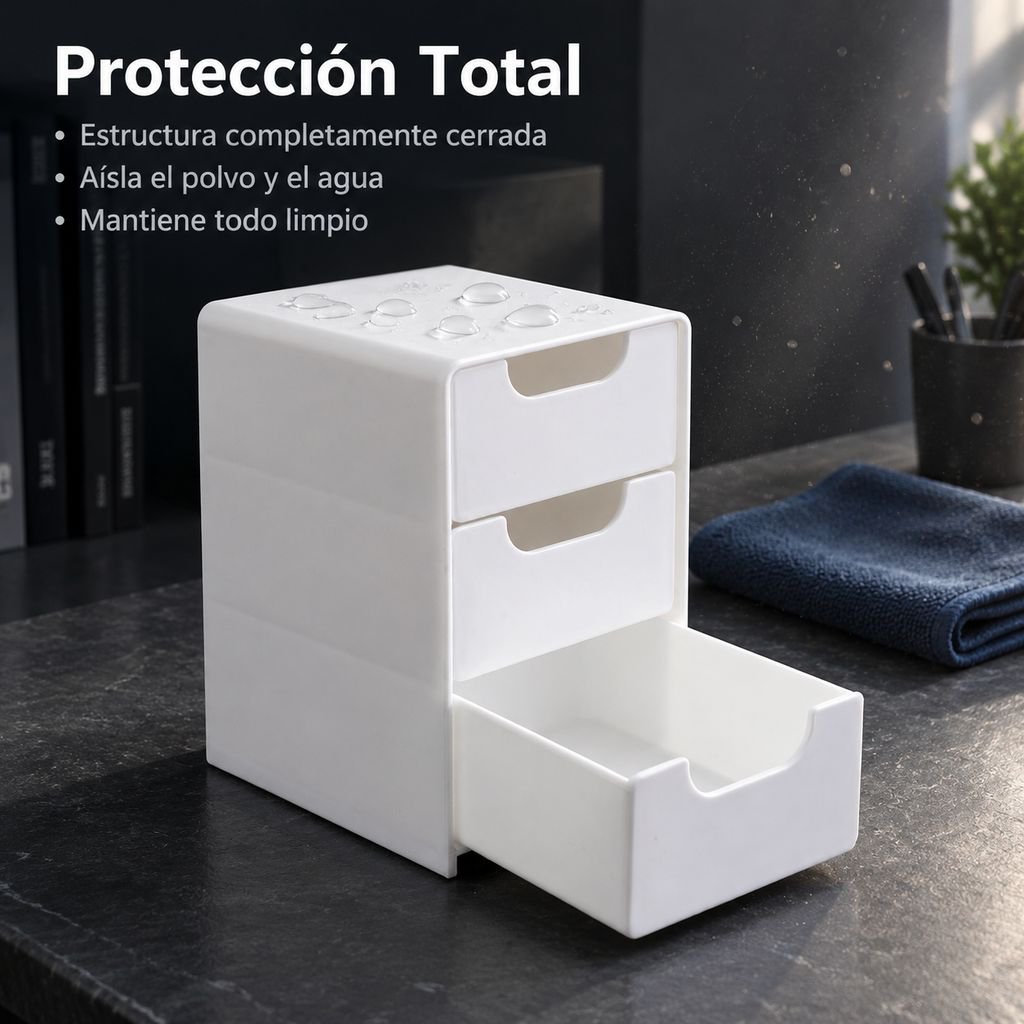 Organizador de escritorio con cajones