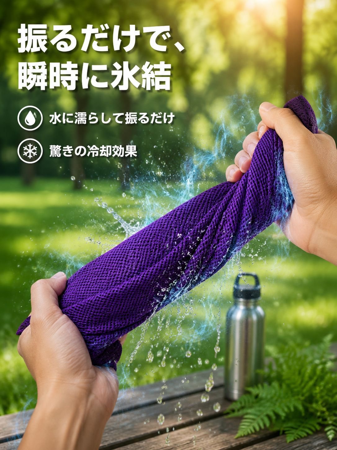 屋外用速乾冷却タオル