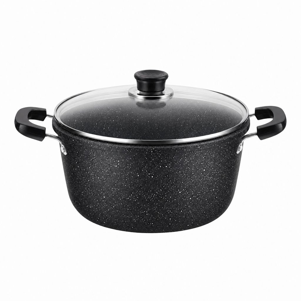 McRib Double Ear Soup Pot, Large Capacity Nonstick Hot Pot Household Cookware