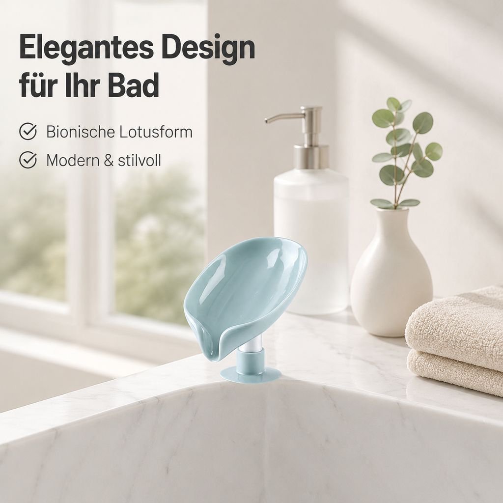 Haushalt Seifenablage mit Lotusblatt-Design