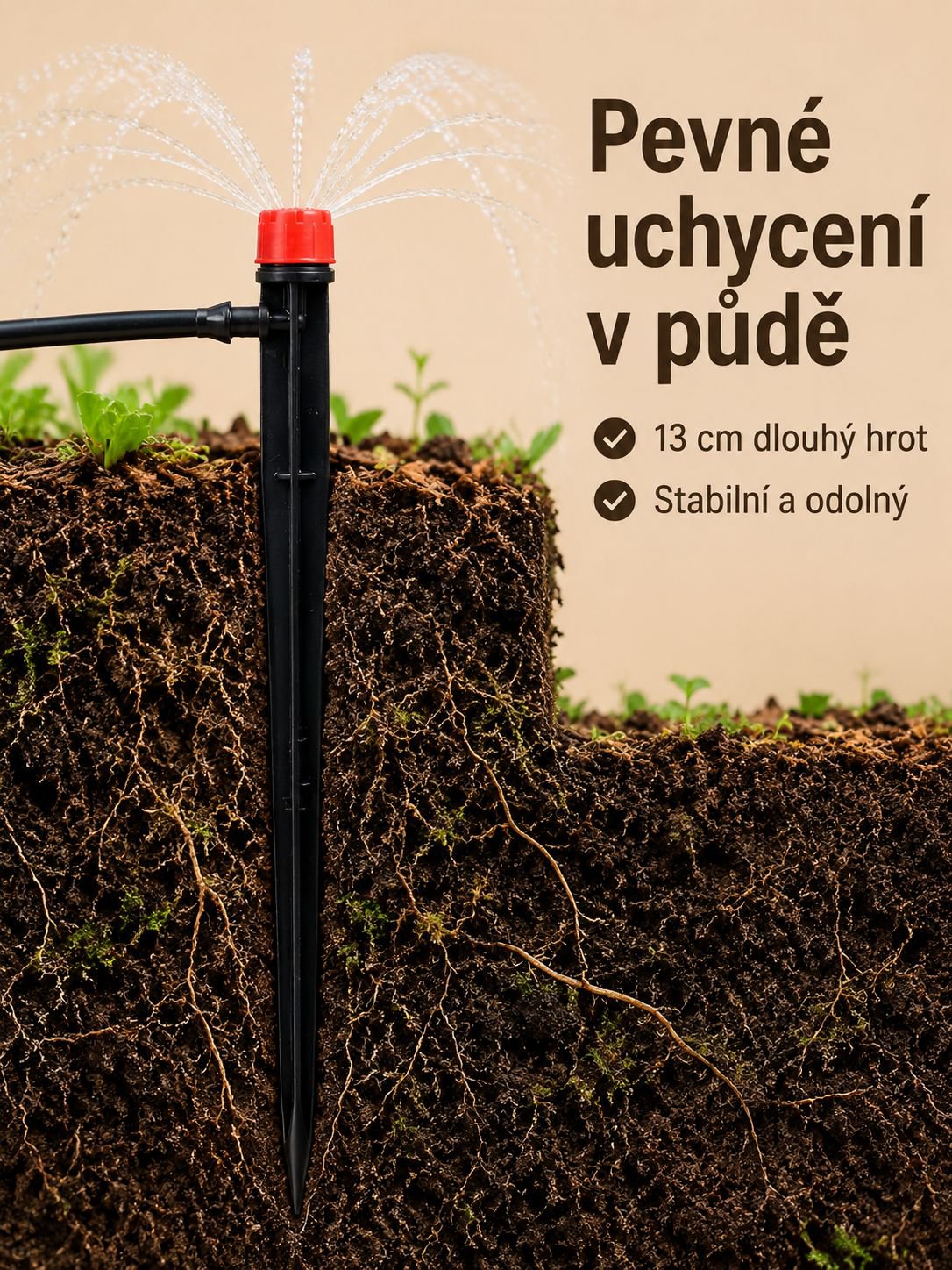 Instalace zahradního kapkovacího postřikovače