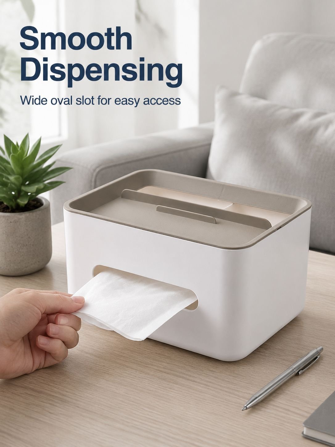 Bathroom tissue box plastic storage box