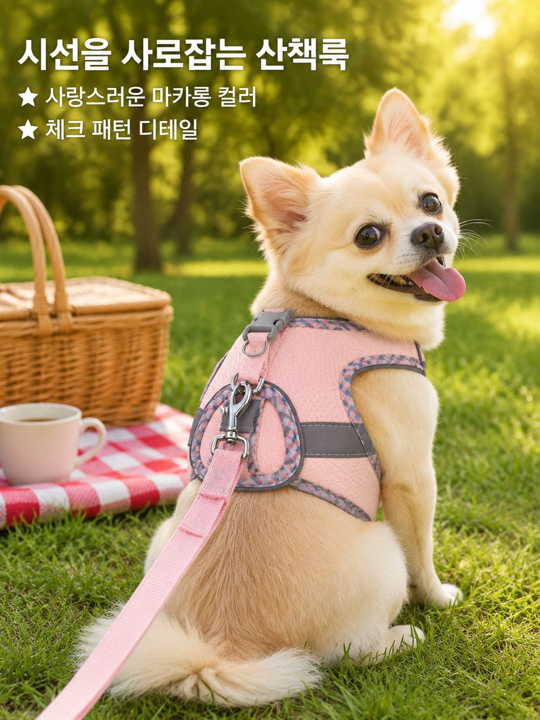 맞춤형 반려동물 조끼형 하네스