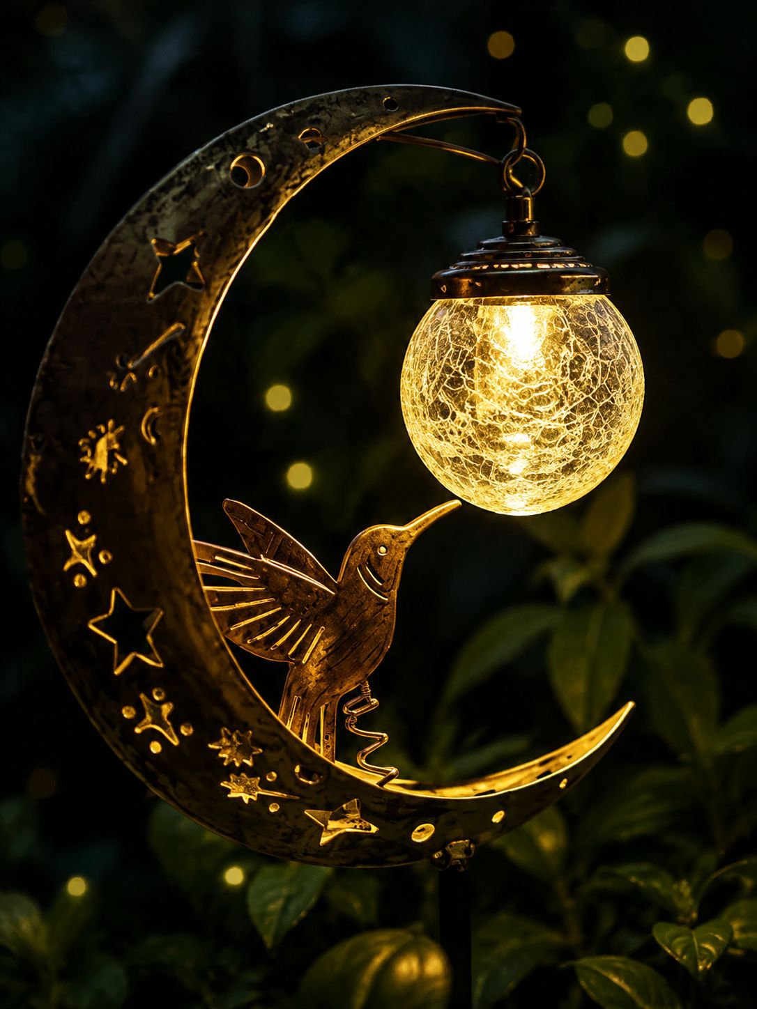 Lampe LED solaire design lune