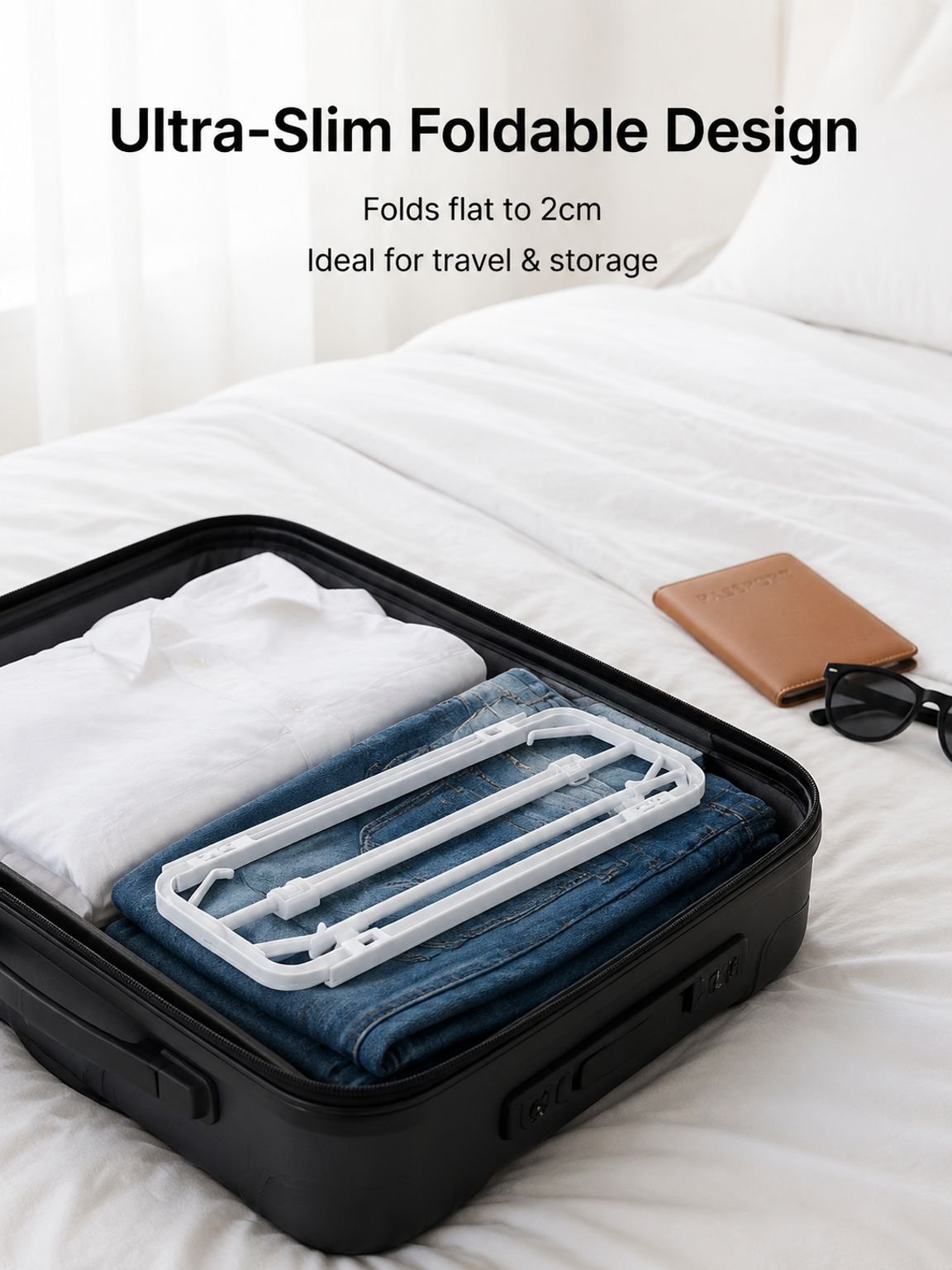 Multifunctional foldable clothes rack