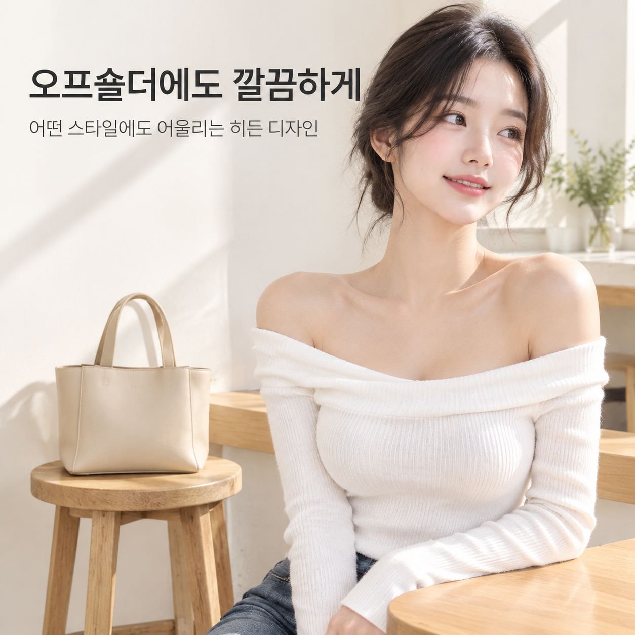 작은 가슴을 모아 커지게 하는 무봉제 무와이어 속옷