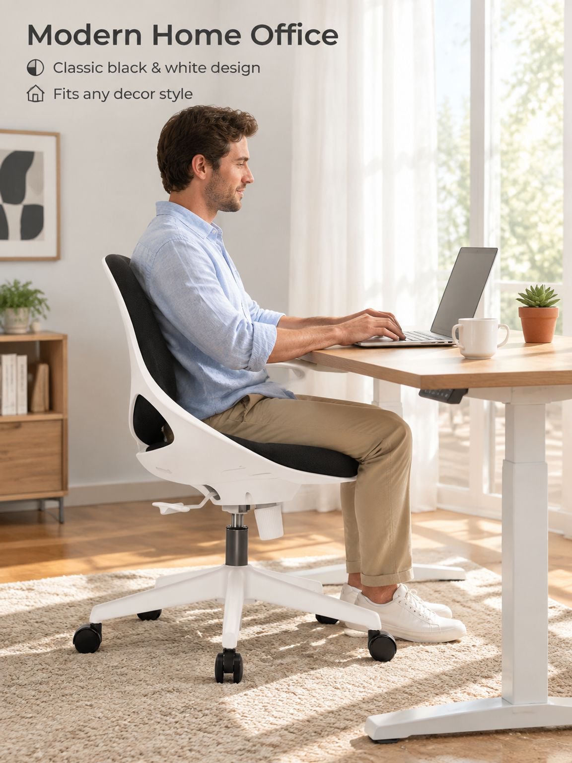 Home height-adjustable office chair