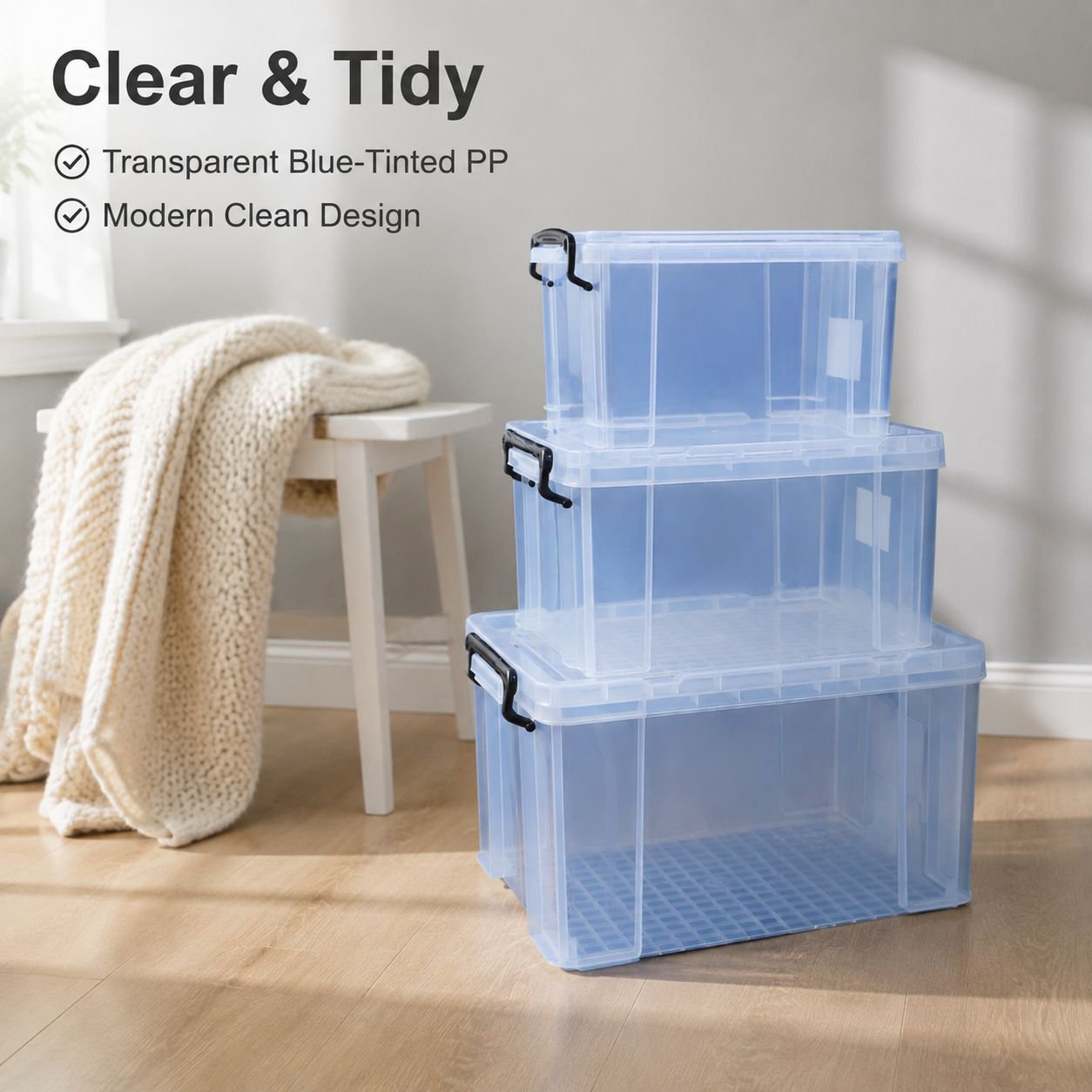 Plastic Transparent Right-Angle Storage Box