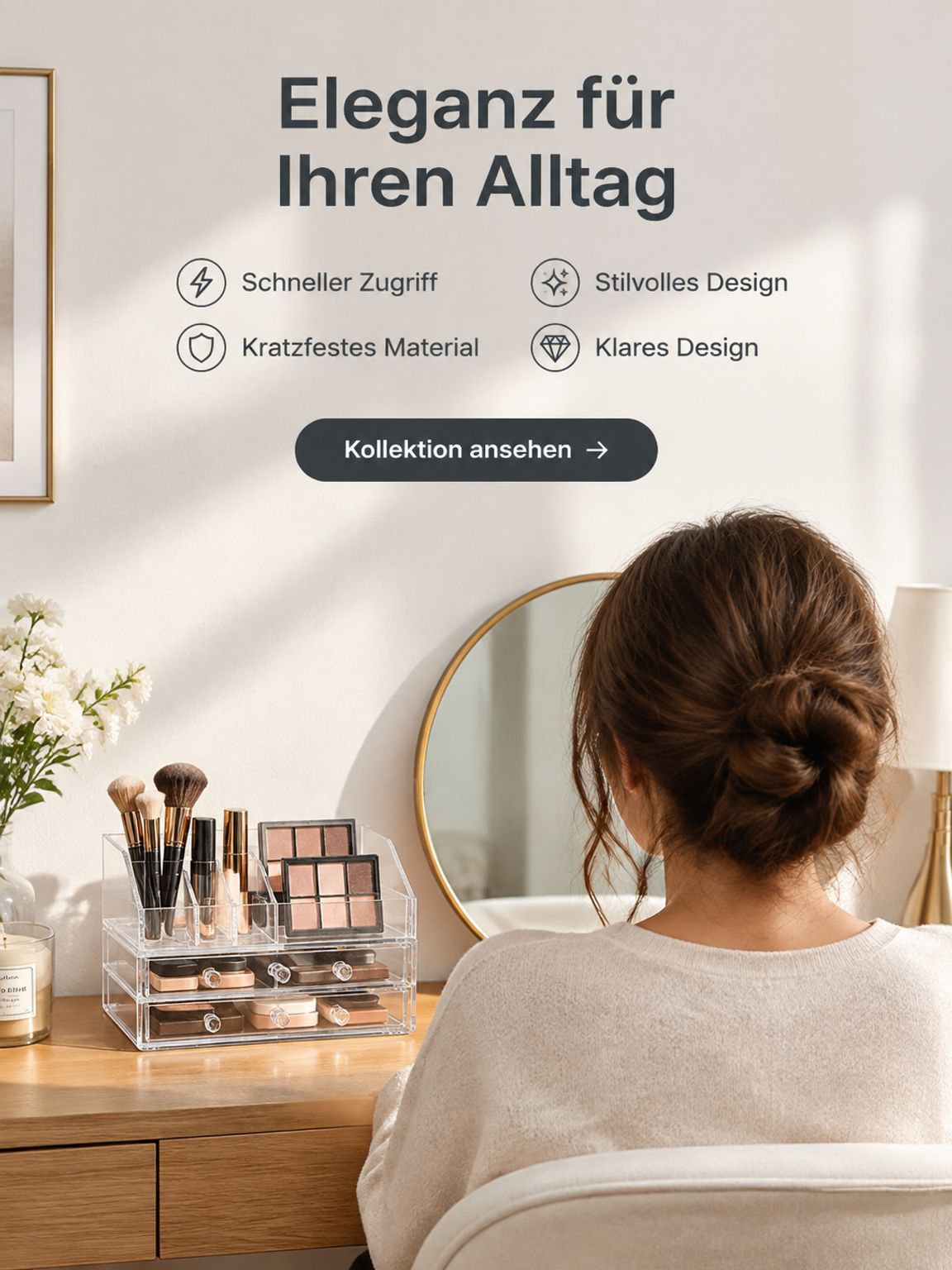 Stauraum am Schminktisch