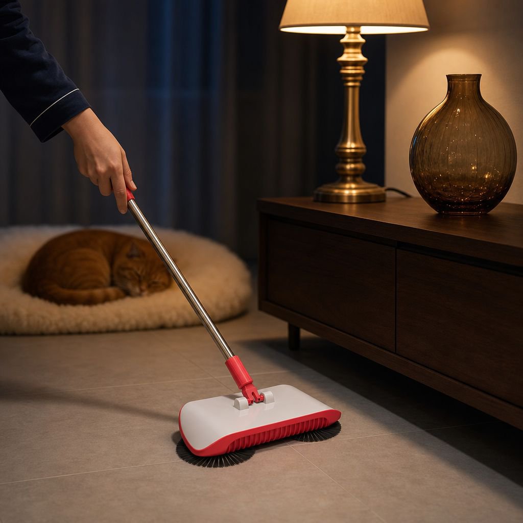 Smart Home Sweeper Set, Integrated Vacuum with Dustpan and Broom