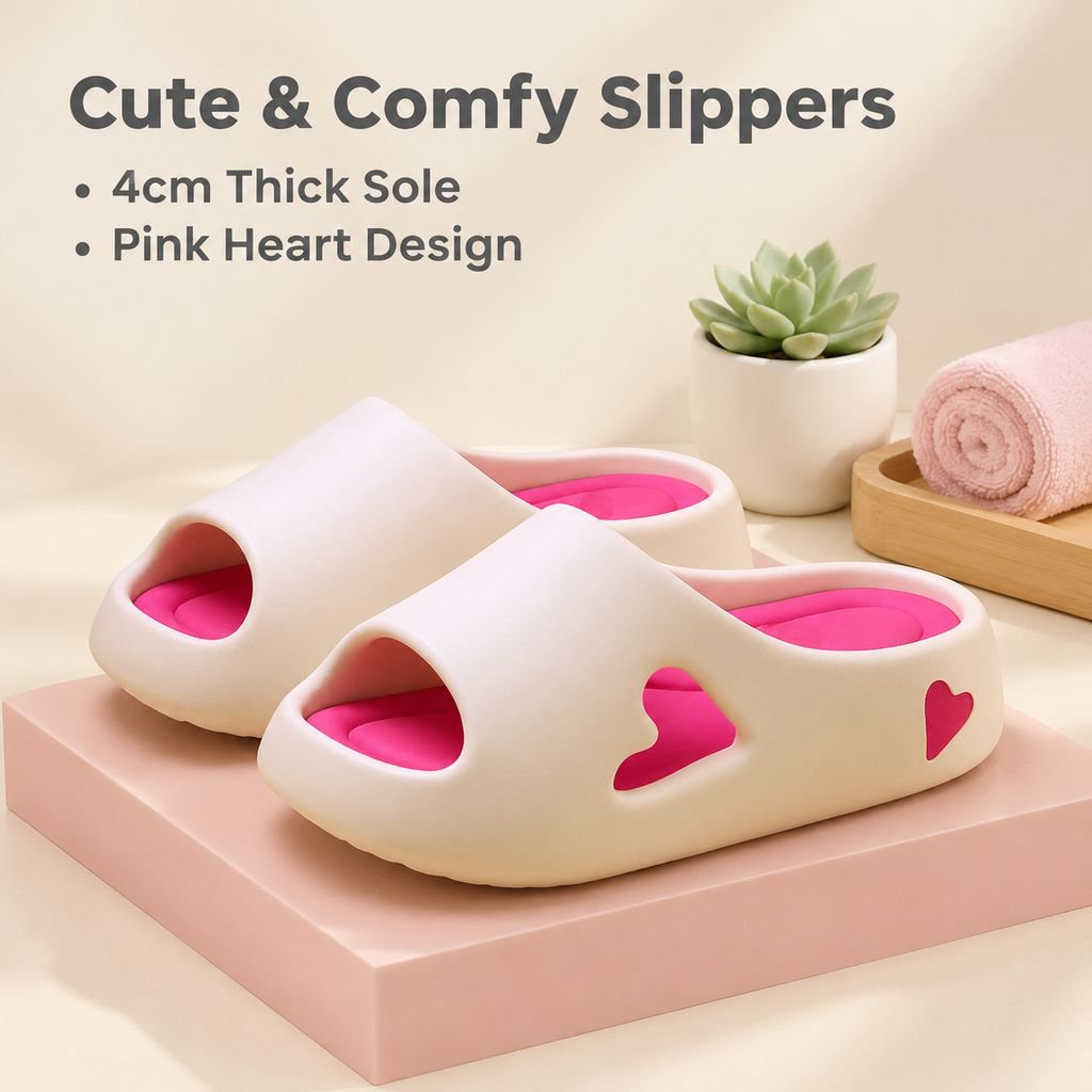 Women's home thick-soled non-slip bathroom slippers