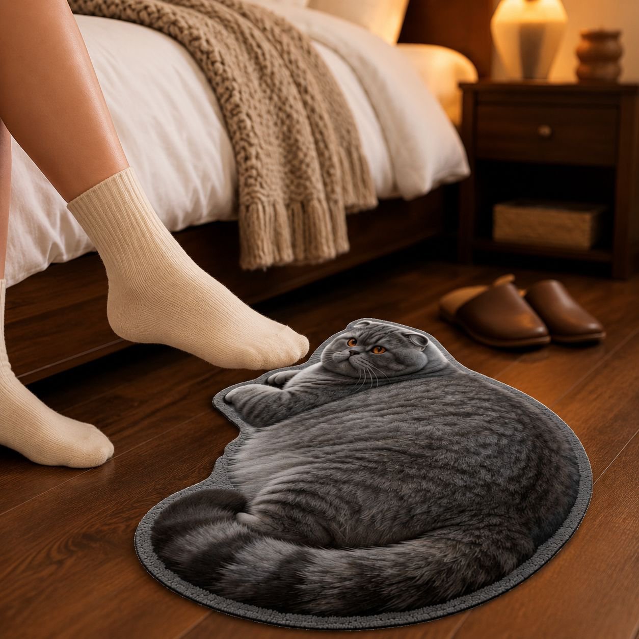 JMY-Cat Diatom Mud Absorbent, Non-Slip, Wear-Resistant Irregularly Shaped Bathroom Mat
