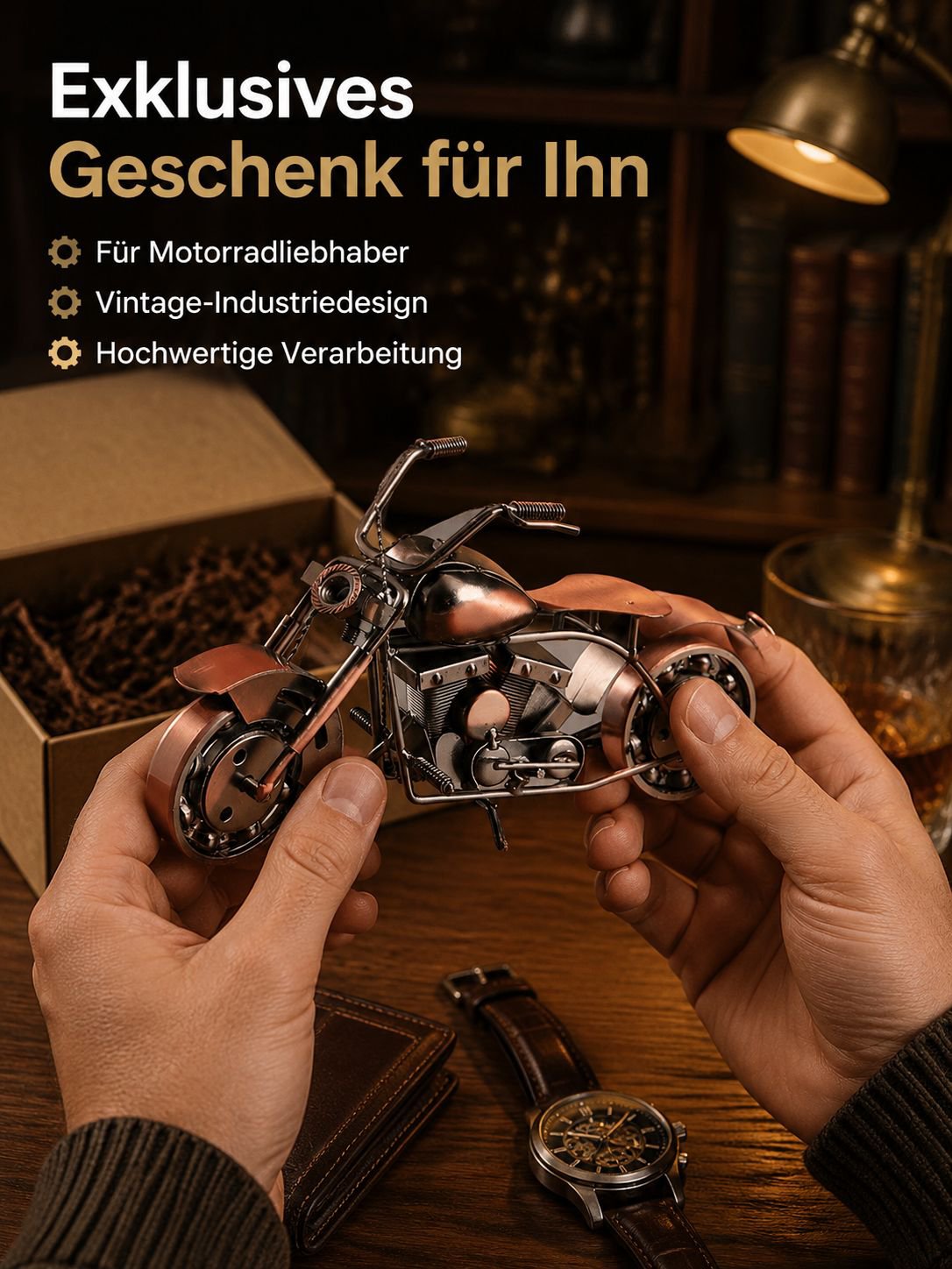 Metallene Motorradmodell-Zierde