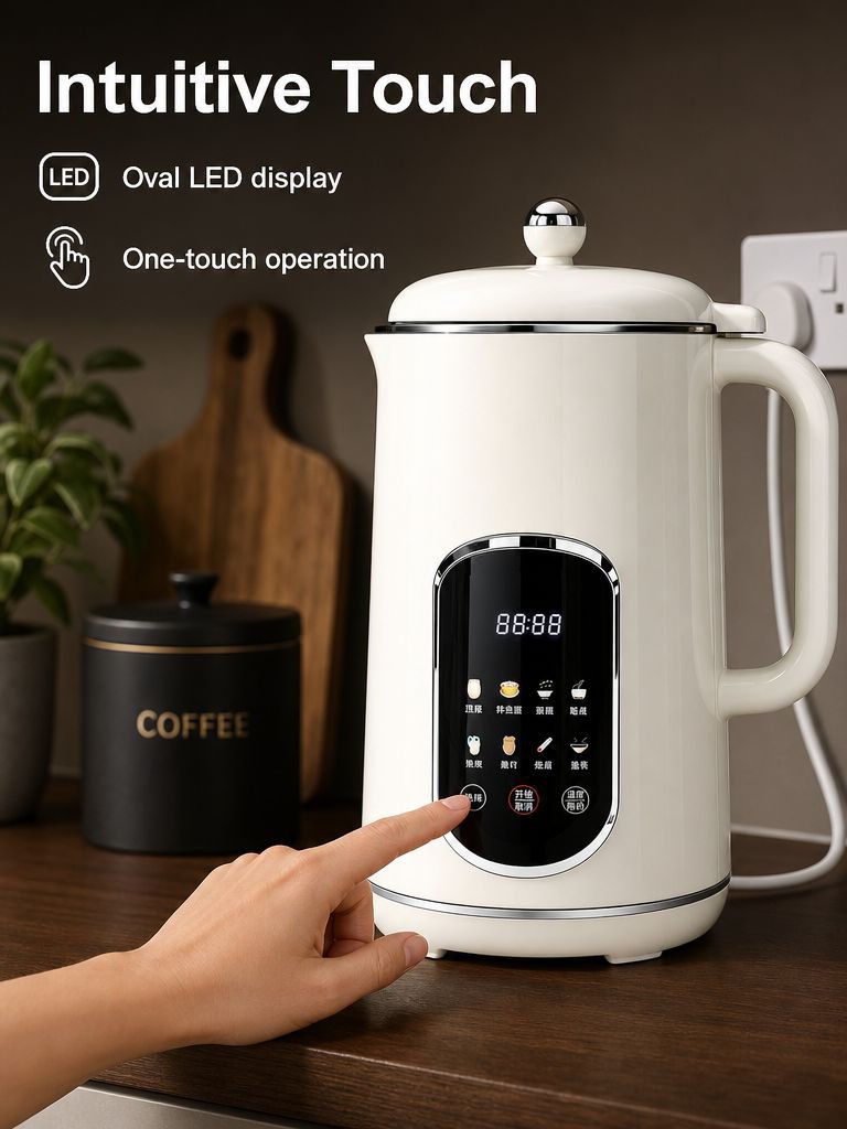 User-friendly soymilk maker with simple controls
