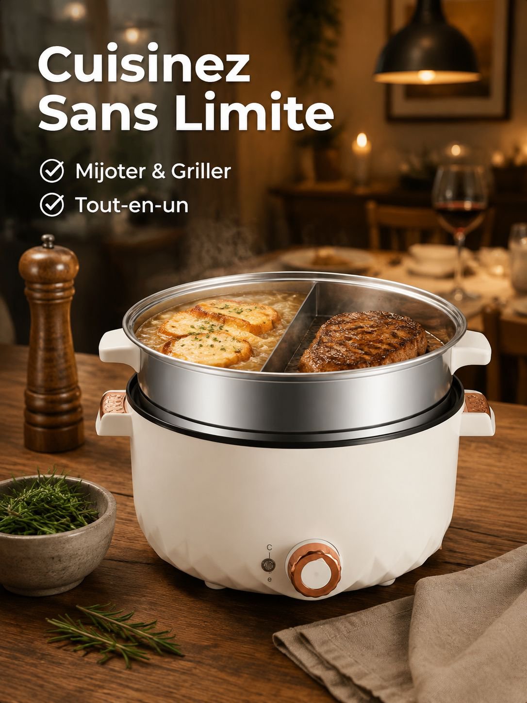 Cuisinière électrique multifonctionnelle