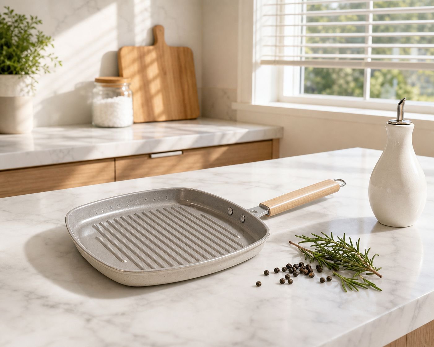 Household Striped Induction Cooker Applicable Ceramic Glazed Nonstick Pan