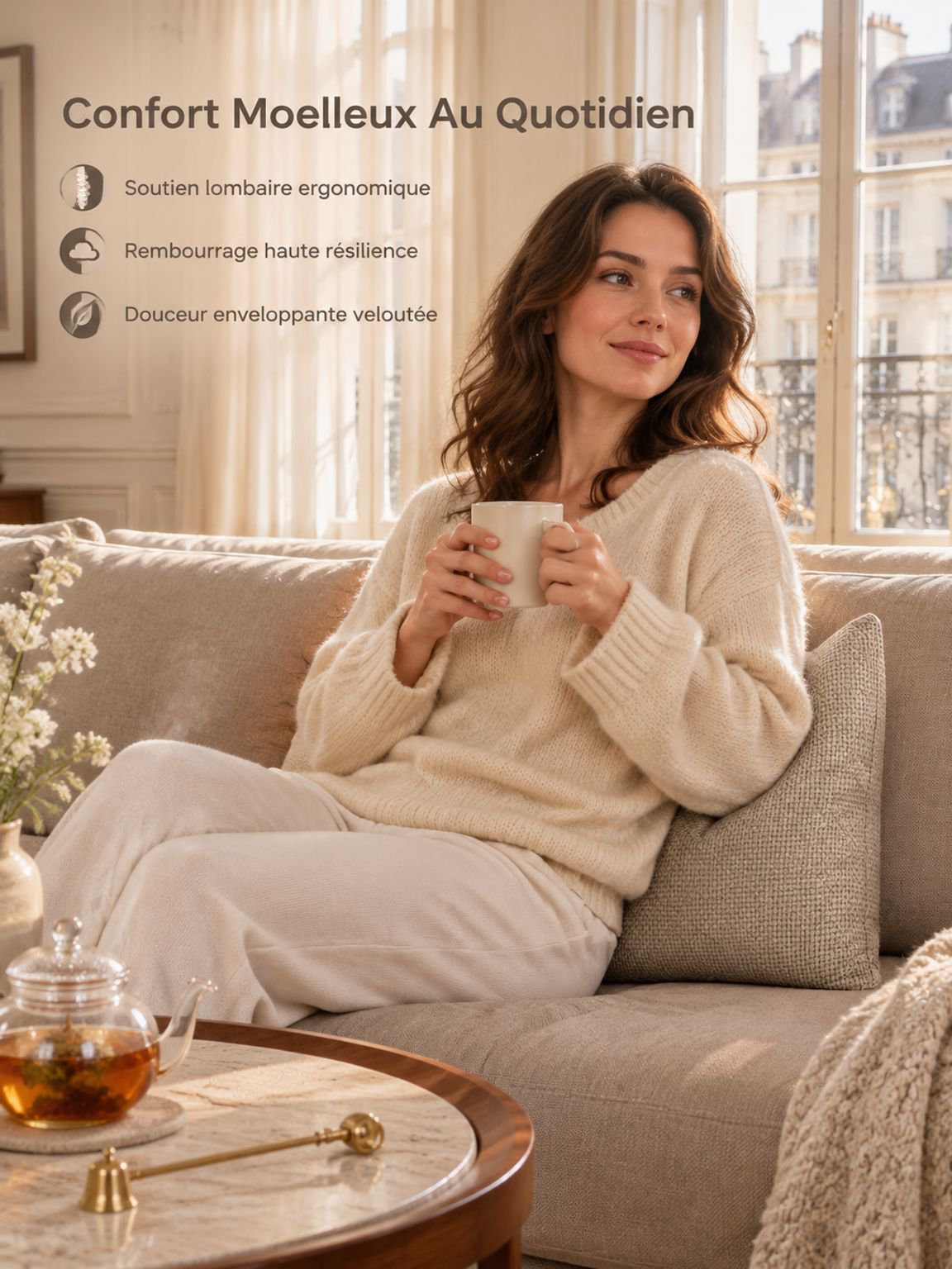 Oreiller en chenille