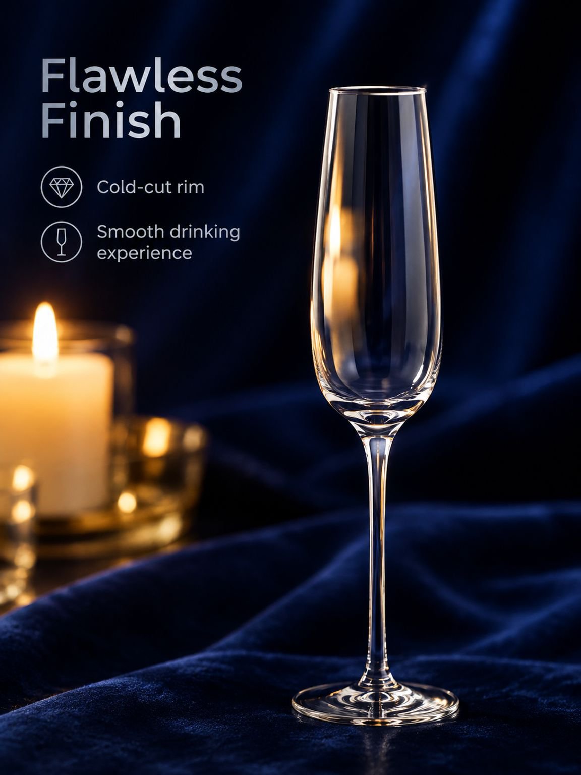 Crystal wine goblets styled for a celebration table