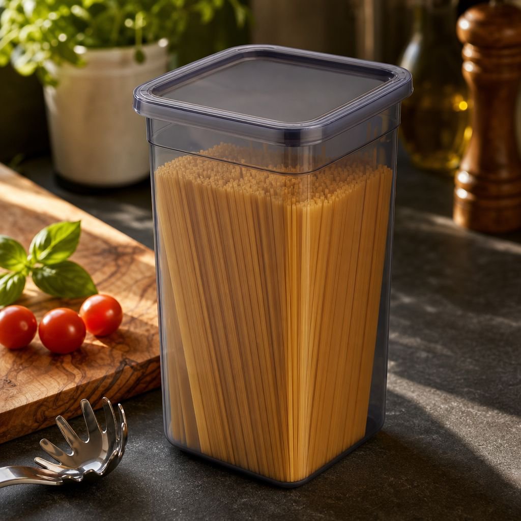 Stackable Fridge Storage Bin with Plastic Handle