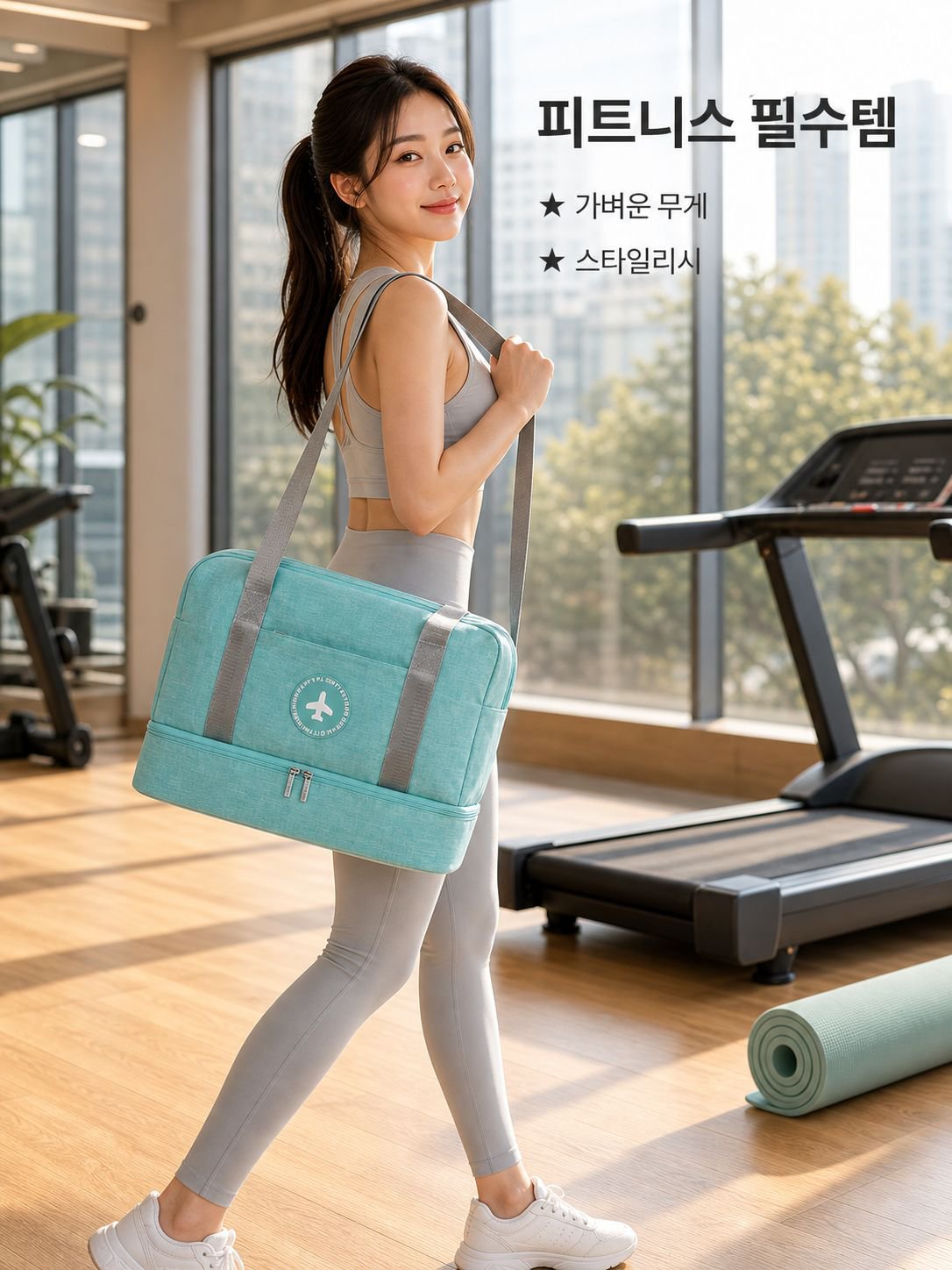 여행 파우치 건습 분리 가방 비치백 수영 헬스 가방 파우치
