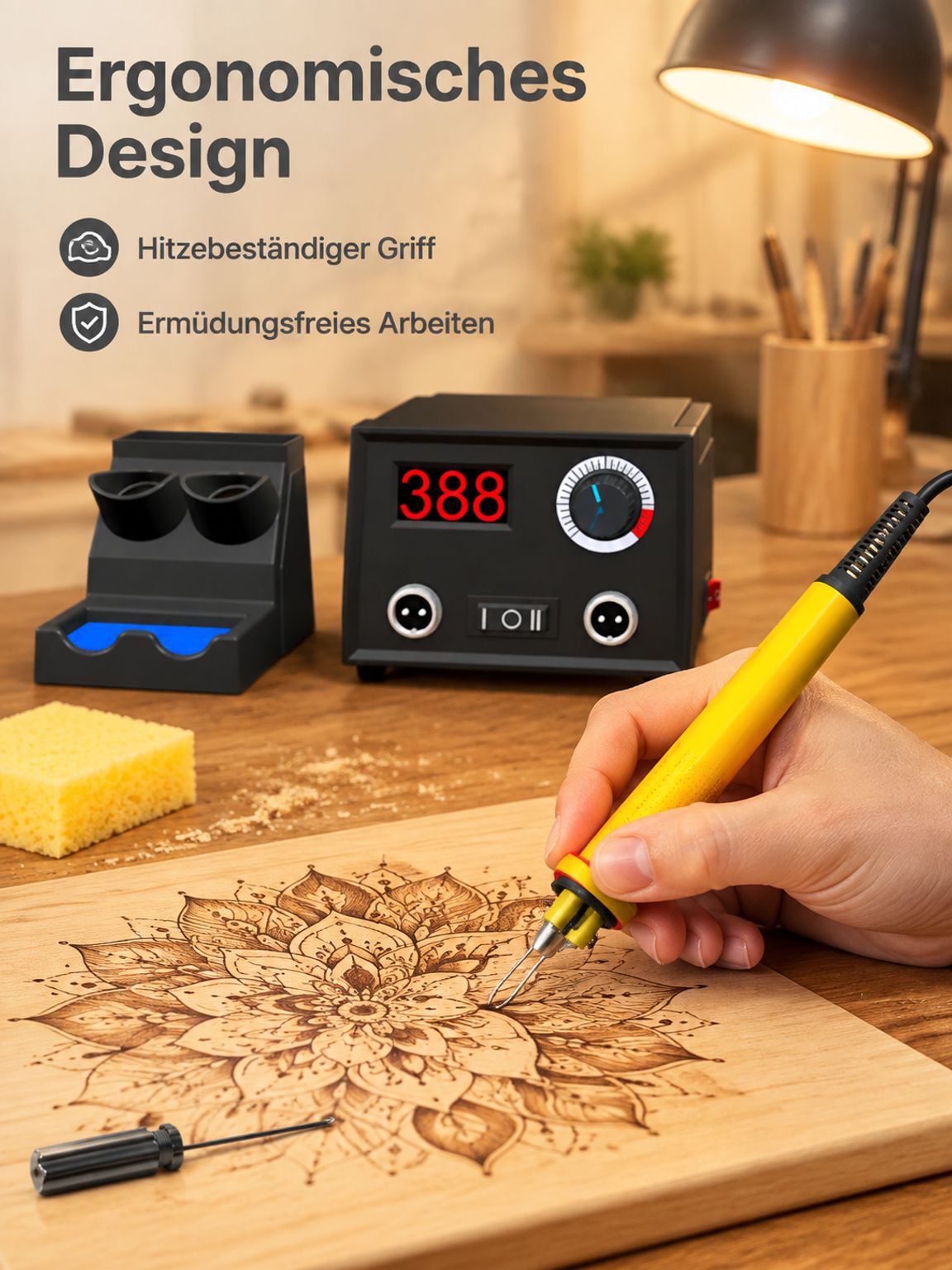  Professionelle Temperaturregelungs-Brandmalerei-Maschine Kunst-Kürbis-Holzbrett-Werkzeugsatz