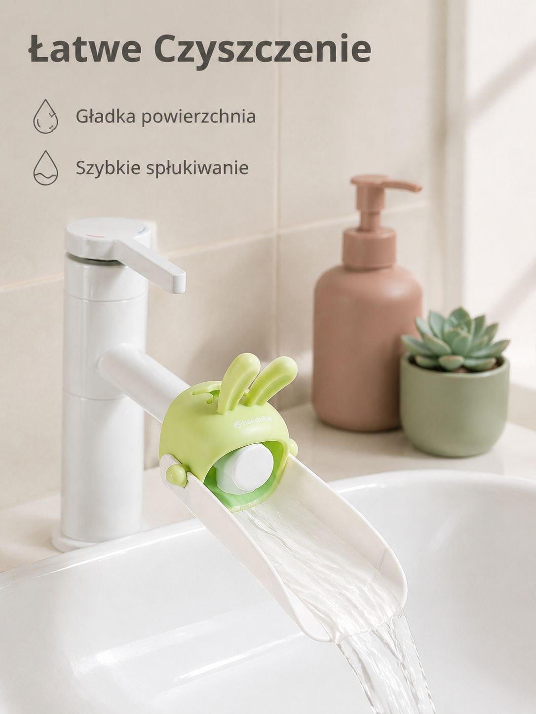 Nowoczesny przedłużacz do kranu na zlewie
